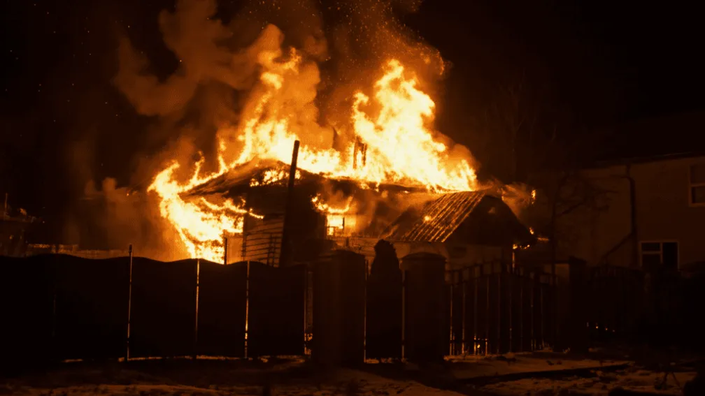 Kressenbach - Incendiu casă: Toți locatarii salvați