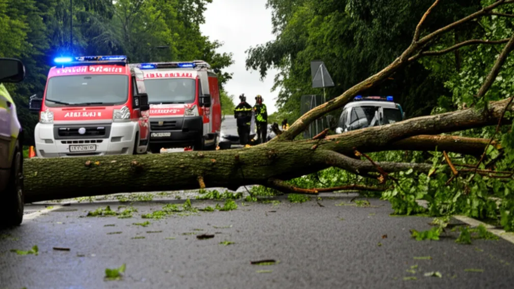 Rheurdt - Serie de accidente după o furtună