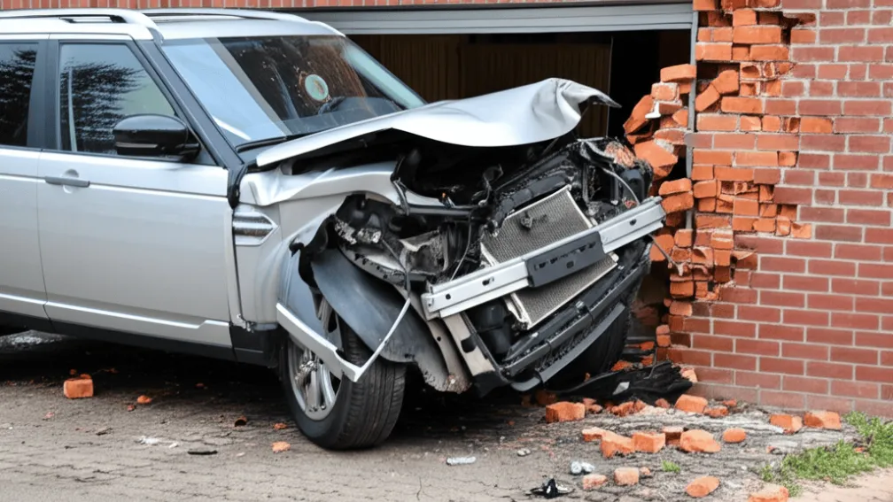 Accident grav în Gerlingen: Senior de 82 de ani, rănit după ce a intrat cu mașina într-un zid de garaj