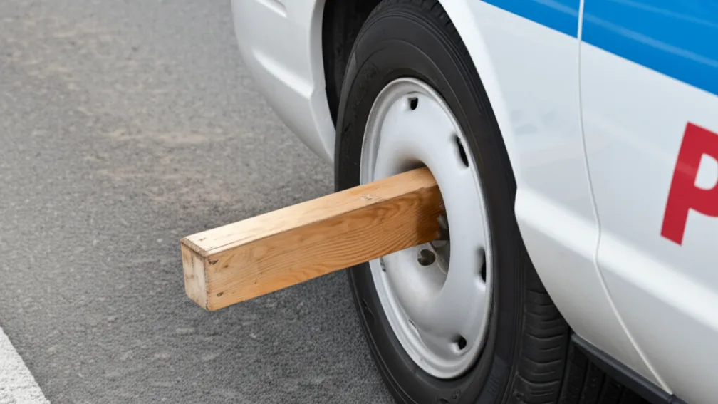 Walsrode: Poliția oprește un șofer cu pedală improvizată din lemn