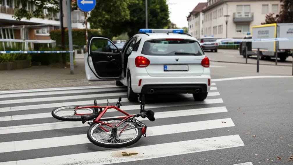 Accident grav la Freiburg: Ciclist de 80 de ani decedat după coliziunea cu o portieră auto