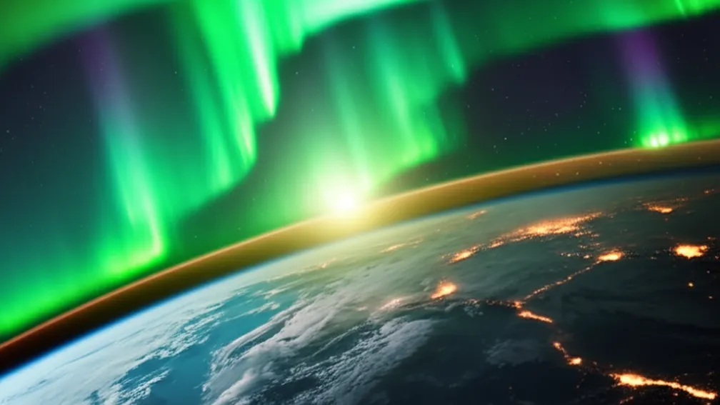 Imagini spectaculoase: Astronaut filmează aurore boreale