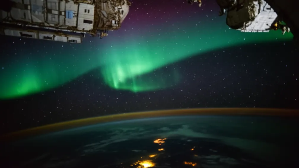 Imagini fascinante - NASA filmează aurore polare din spațiu