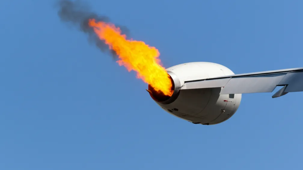Motor în flăcări - Un iepure forțează un avion să aterizeze de urgență