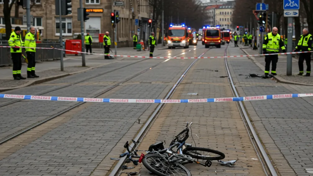 Tragedie în Dresden: Biciclistă de 77 de ani, ucisă de tramvai. Martori căutați.