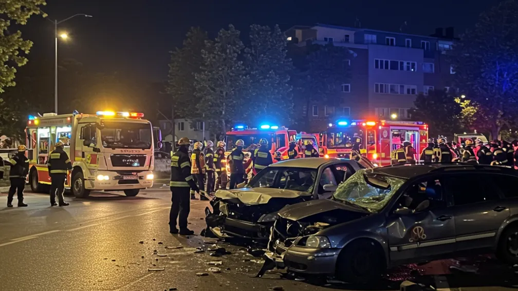 Accident grav într-o zonă de 30 km/h în Berlin – Răniți grav! Spectatori! Agitație!