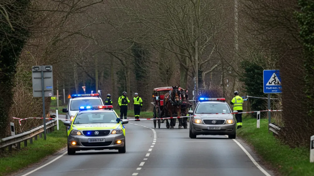 Accident grav în Gronau: Caleașcă, lovită de o mașină
