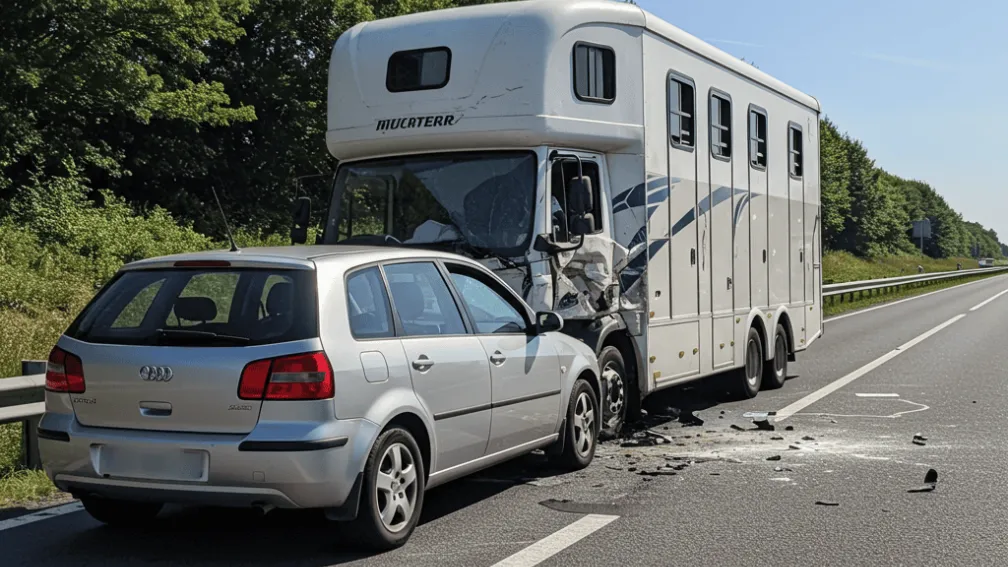 Accident grav pe A29 lângă Großenkneten: Un șofer rănit, cal rănit