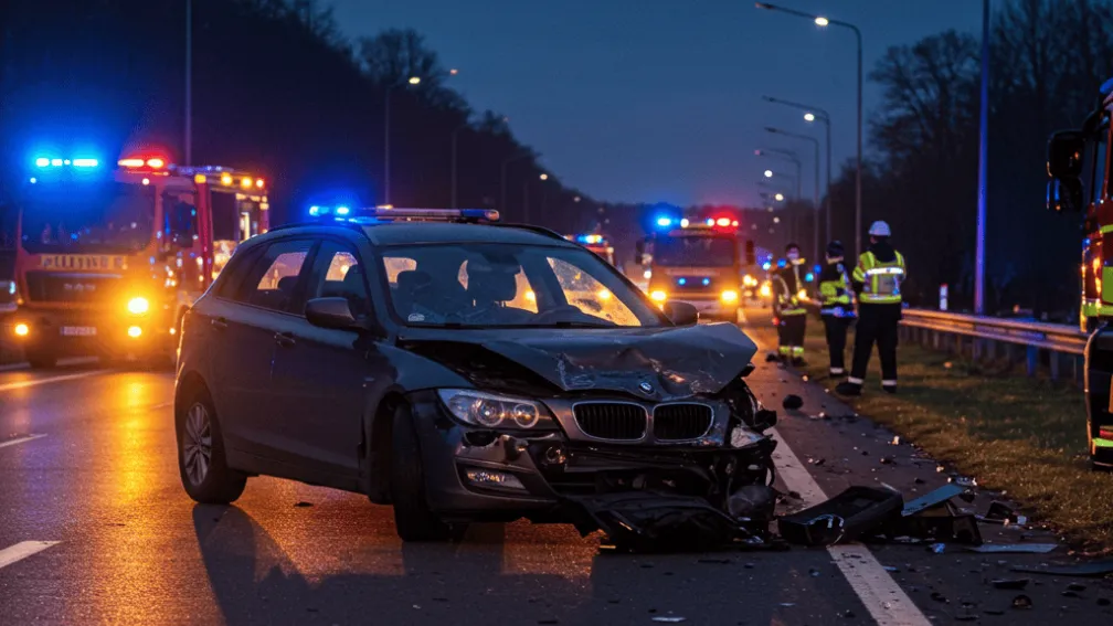 Accident grav pe B3: Hyundai lovește un BMW, șoferi răniți grav