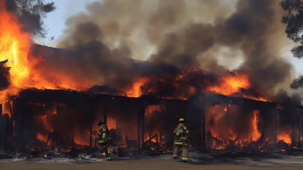 Stadland - Incendiu distruge grajd și locuință