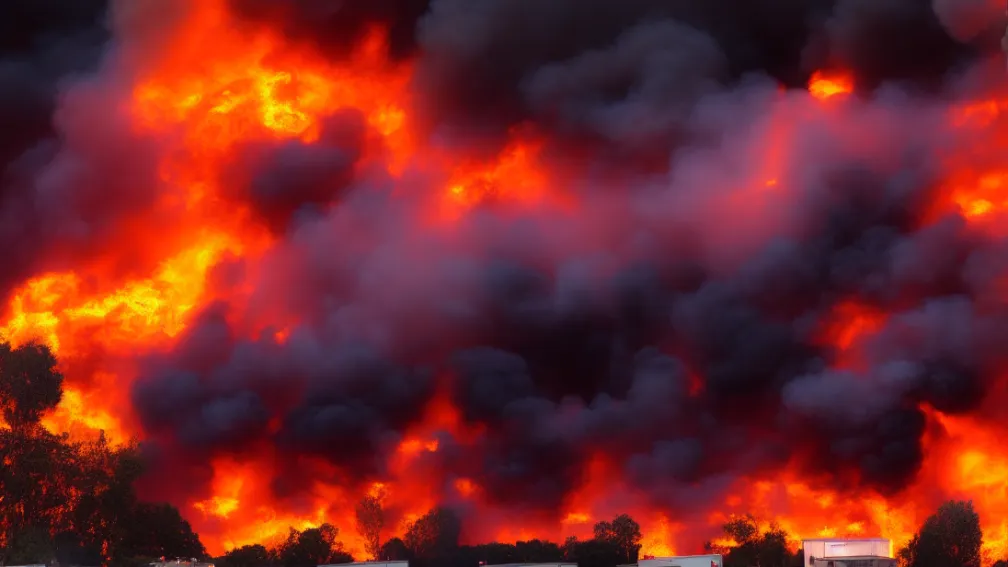 Incendiu major la Wismar: Depozit distrus