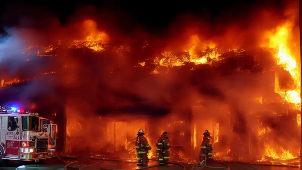 Incendiu într-un atelier auto din Dresda