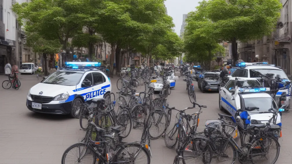 Poliția din Koblenz oprește 20 de bicicliști pentru trecerea pe roșu