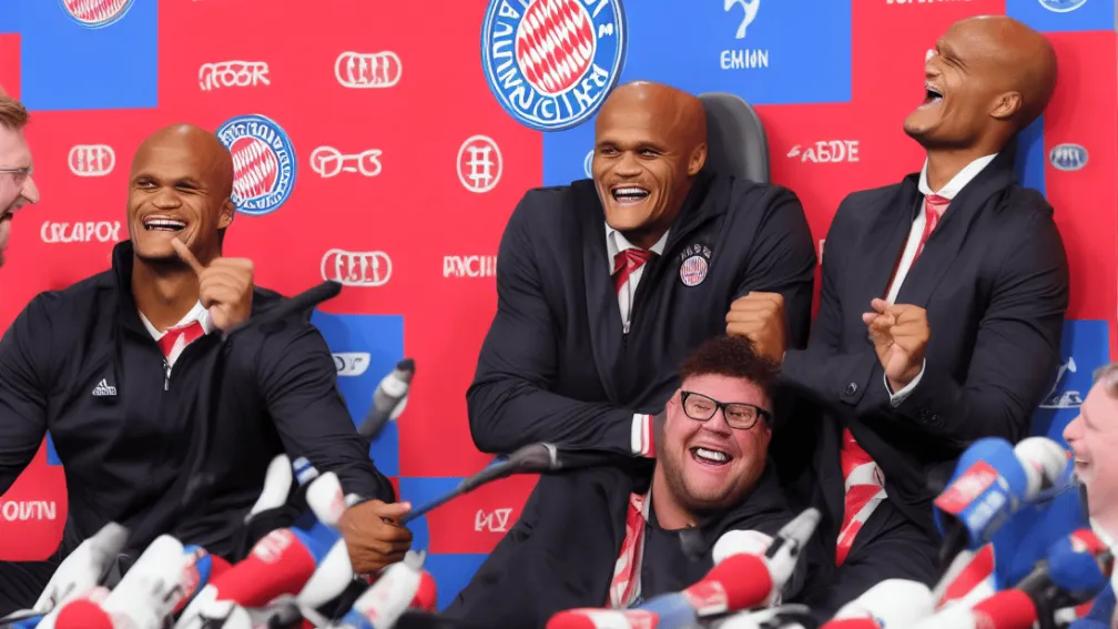 Moment amuzant la conferința de presă a lui Bayern - Kompany și Eberl au izbucnit brusc în râs!