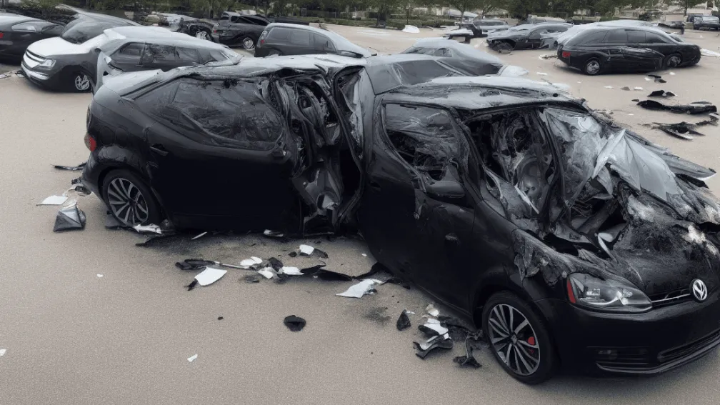 Accident în Hamm-Pelkum: Daimler negru fuge după impact într-o parcare