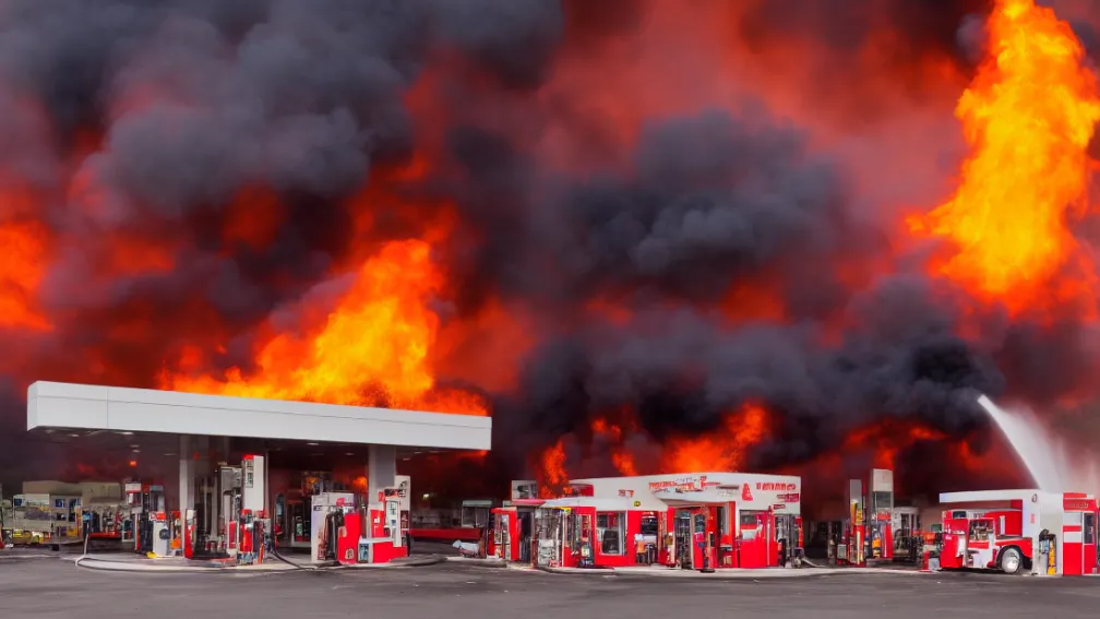 Un polițist erou salvează o benzinărie de la incendiu în SUA
