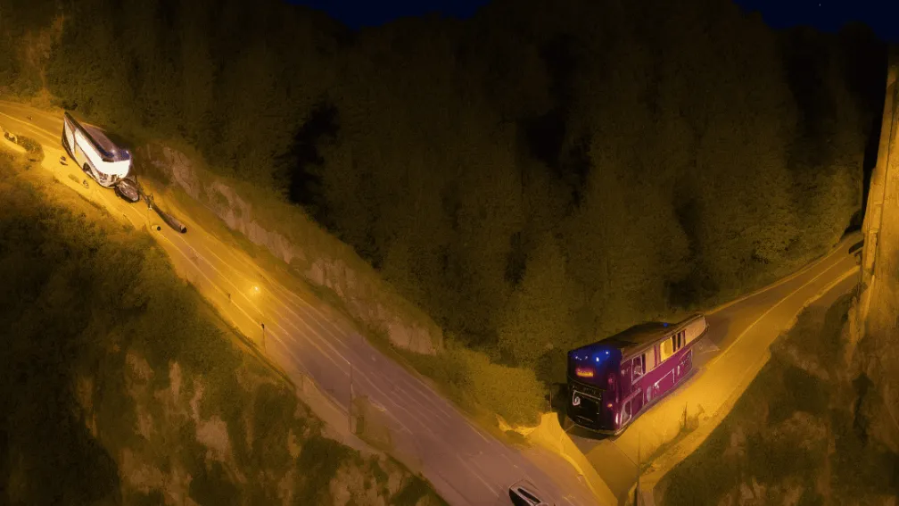 Autobuz blocat în «Steiler Weg» din Kreuztal
