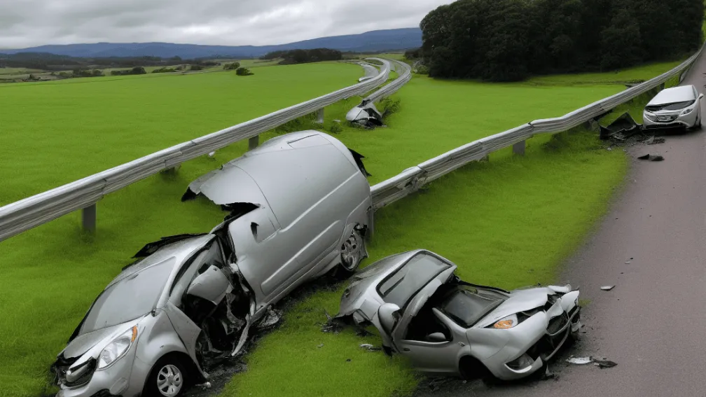 Accident la Rotenburg: Opel lovește glisiera de protecție