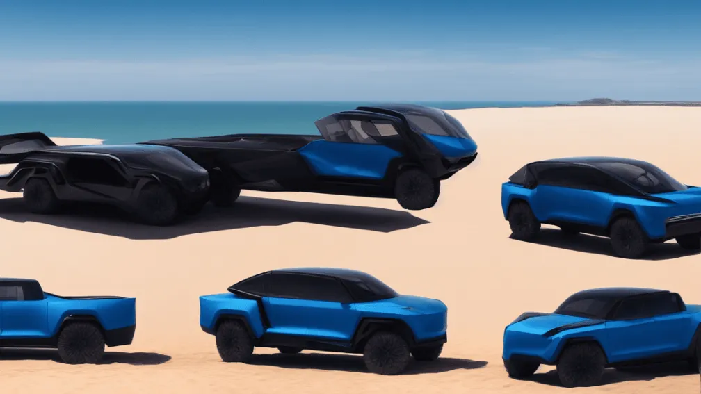 Aventura Tesla se termină în haos pe plajă: Cybertruck blocat în nisip