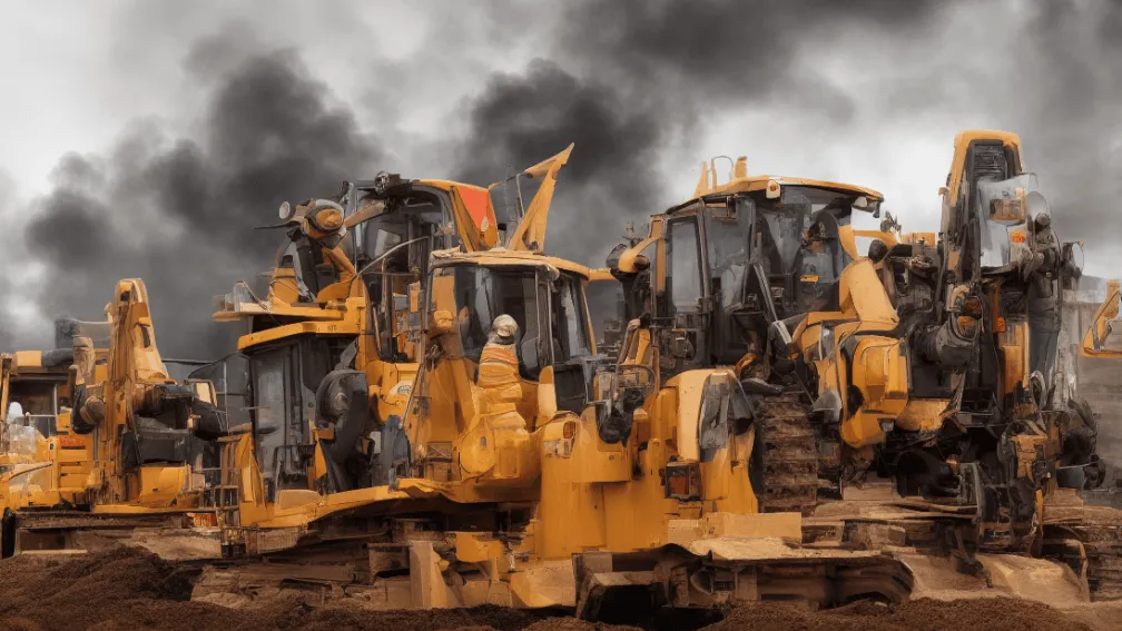 Incendiu puternic în Offenburg: Cabina unui excavator distrusă de flăcări