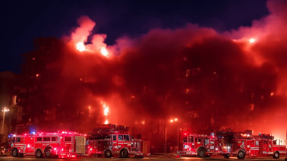 Bocholt - Pompierii opresc un incendiu într-un bloc de locuințe