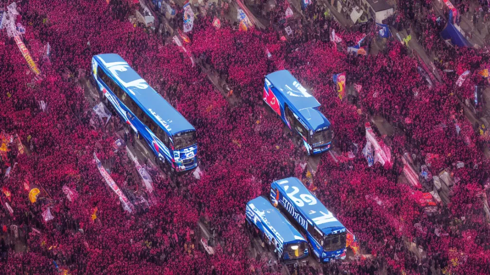 Fotografii și clipuri epice! - Jucătorii lui Bochum sărbătoresc brusc cu fanii și pompierii