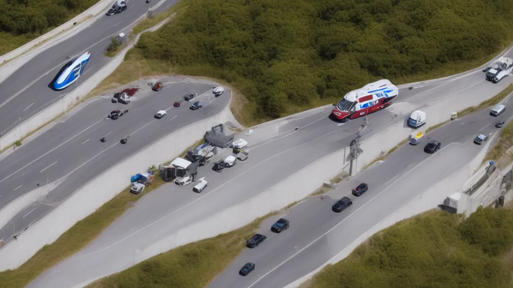 Dronă a perturbat elicopterul de salvare pe B8 lângă Altenkirchen