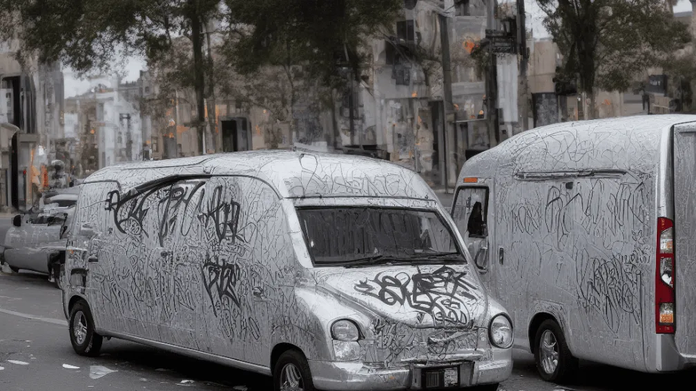 Ludwigsburg: Vehicul poștal vandalizat cu graffiti