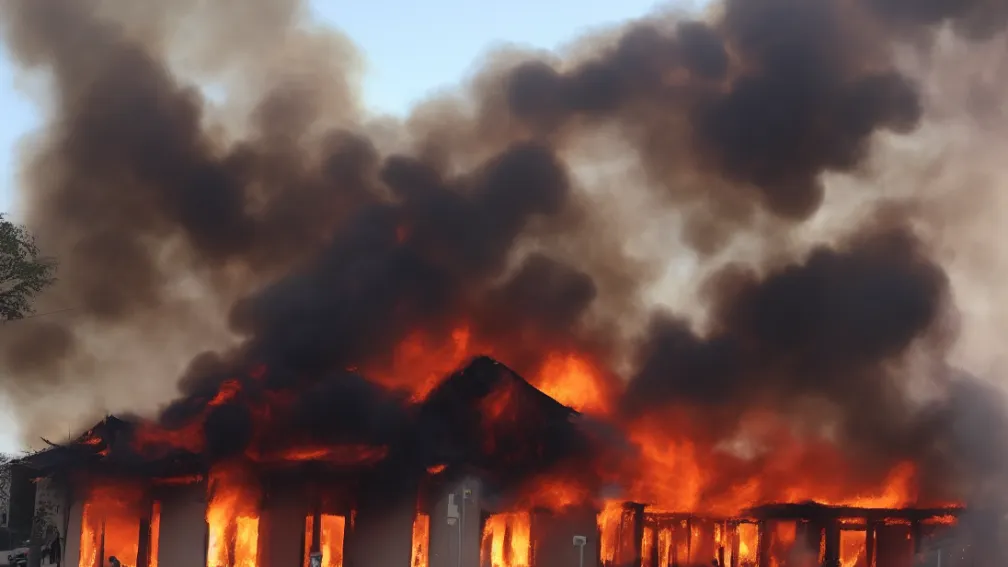 Incendiu la o școală din Hamburg - Autorii au lăsat urme de sânge