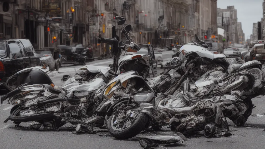 Grünstadt - Camion nu observă motocicleta: Șofer rănit