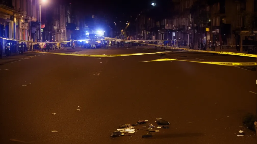 Operațiune amplă a poliției pentru prinderea autorului – O persoană înjunghiată mortal în fața unui bar