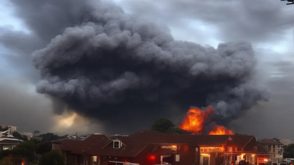 Pforzheim - Fulgerul incendiază un acoperiș și provoacă daune de 100.000 de euro
