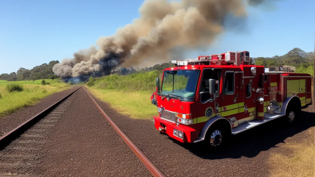 Ulm - Pompierii sting un incendiu de vegetație uscată lângă calea ferată