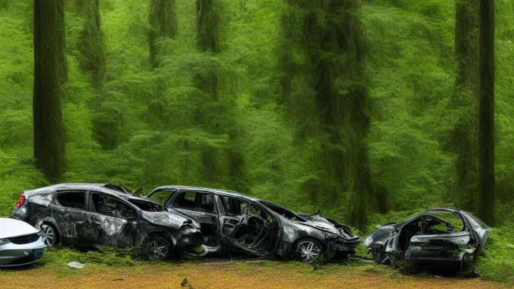 Accident auto grav în Adenau: Mașină proiectată în pădure