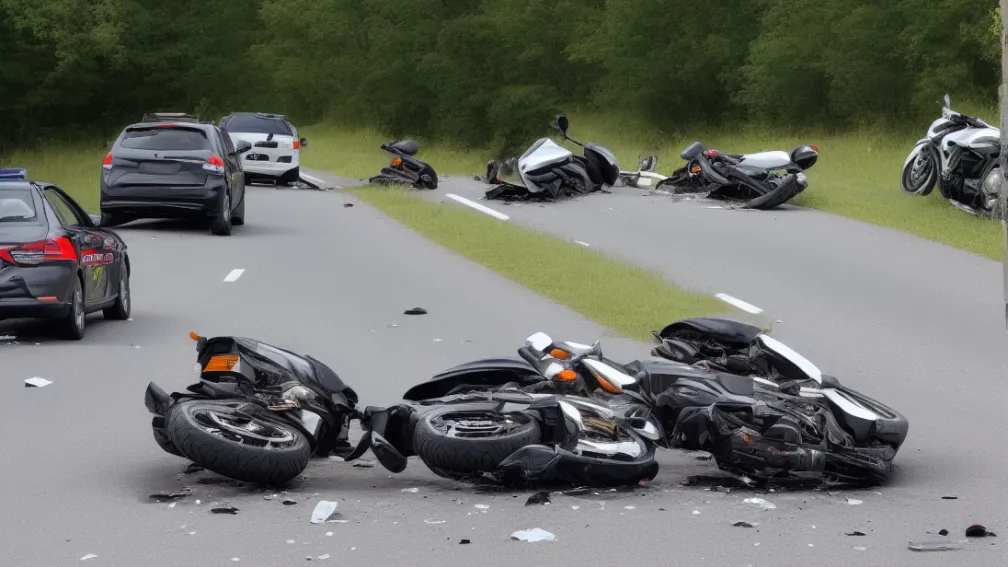 Accident mortal lângă Grünberg - Motociclist (62 de ani) moare în timpul unei depășiri