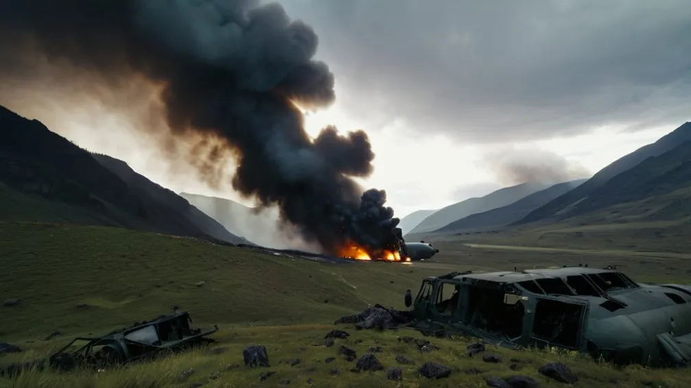 Avion militar prăbușit în Georgia: 20 de persoane la bord