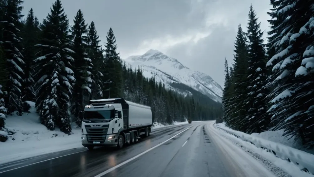 Condiții de gheață și zăpadă: Camioane blocate în sudul Turingiei