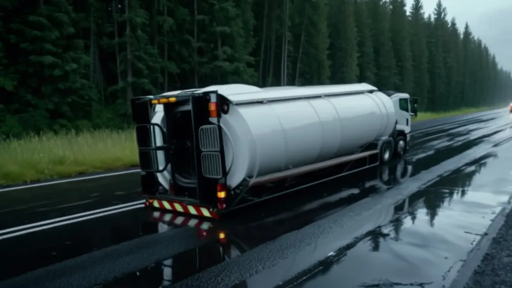 Camion cu lapte răsturnat în Stuttgart: 6000 de litri intacți după accident