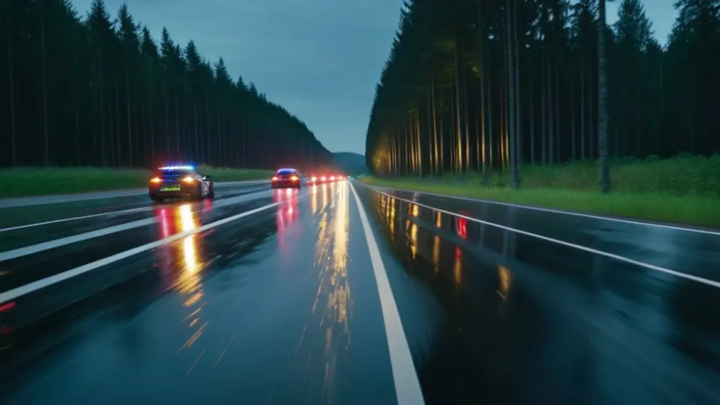 Urmărire dramatică în Germania: Tatăl fuge cu copilul de 6 ani de poliție pe autostradă