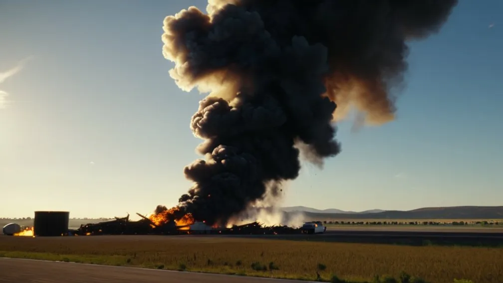 Tragedie la Dubai: Avion de luptă indian s-a prăbușit la un spectacol aerian