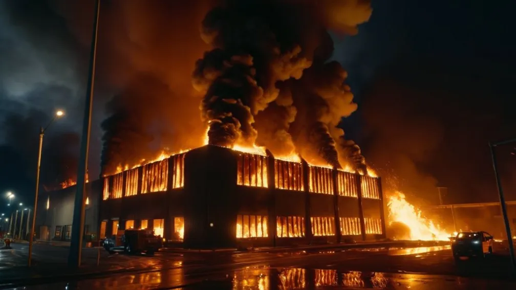 Incendiu major în Hessa: Un complex comercial, distrus de flăcări provocate de baterii cu litiu