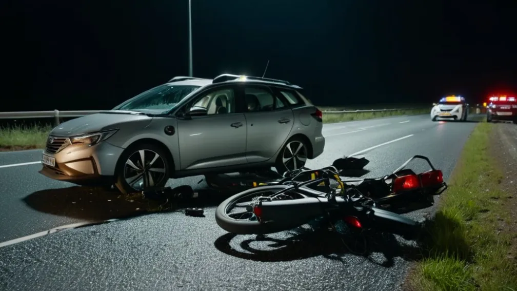 Accident grav în Murrhardt: Ciclista pe bicicletă electrică (65) rănită grav după coliziunea cu o mașină