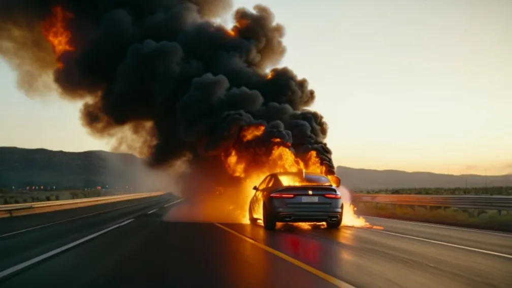 Incendiu dramatic în Texas: O persoană, prinsă în flăcările unei mașini