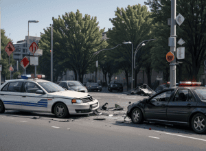 Accident rutier grav în Germania: Şoferul a lovit o pensionară la viraj, rănită transportată la spital