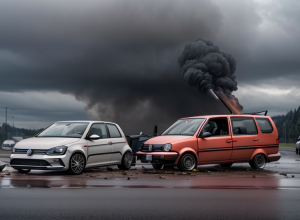 Accident grav în Germania: O șoferiță nu a acordat prioritate și a intrat într-un TIR