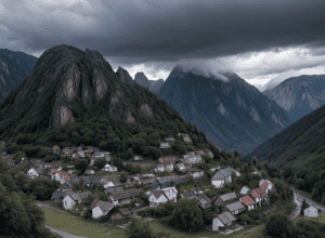 Sat din Elveția, evacuat de urgență din cauza riscului de prăbușire montană
