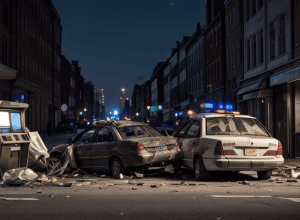 Explozie la un bancomat în Hamburg: Hoții au fugit pe jos după ce poliția le-a blocat mașina, lăsând în urmă o geantă cu bani