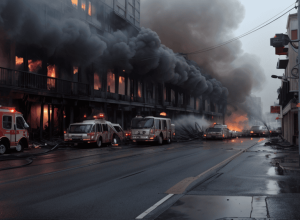 Incendiu major la un restaurant din Osnabrück: Un angajat rănit, strada blocată