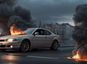 Mașină Seat Leon mistuită de flăcări în Germania: pagube considerabile