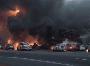 Autostrada A61 din Germania, închisă complet din cauza unui incendiu auto